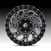 Fuel Runner OR D840 Gloss Black Milled Custom Truck Wheels 3